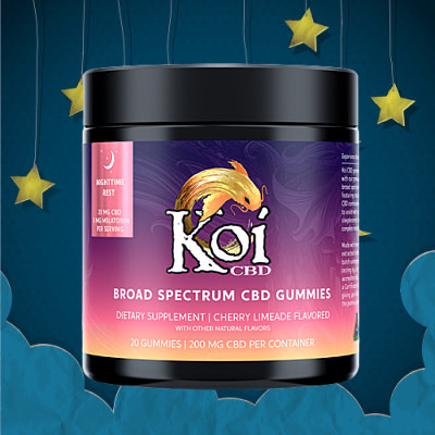 Best For Beginners: Koi CBD Gummies Nighttime Rest.