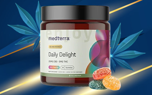 Best Synergy CBD+THC For Daytime Use: Medterra Daily Delight CBD+THC Gummies