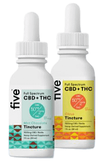 Five CBD Oil, in strengths of 1500mg, 3000mg, and 6000mg CBD.