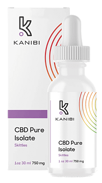 Best For Anxiety THC-Free CBD Oil, Kanibi Pure CBD Isolate.