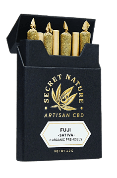 Secret Nature CBD Fuji Pre-Rolls, increased concentration and boosted focus.