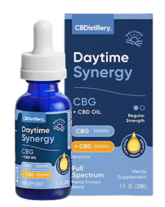 Best For Daytime Use, CBDistillery Daytime Synergy CBG + CBD Tincture.