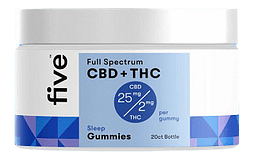 Best CBD+THC Gummies for Sleep, Five CBD+THC Sleep Gummies.