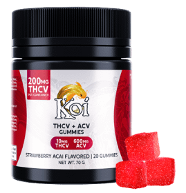 Koi THCV + ACV Gummies, are designed to help deliver the focused energy you need to power through your day.
