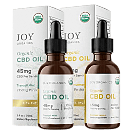 Best THC Free CBD oil, Joy Organics CBD Tincture.