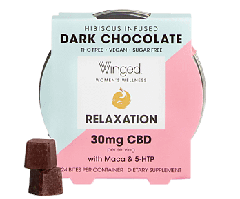 Winged Dark Chocolate Bites Relaxation CBD For Women