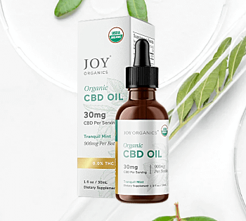 Best THC-Free CBD Oil, Joy Organics Broad Spectrum CBD Tincture.