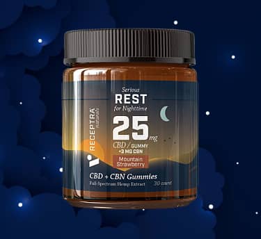 Best CBD Gummies To Optimize Sleep, Receptra Naturals Serious Rest Gummies.