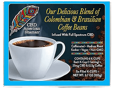 CBD American Shaman Coffee, Best Full-Spectrum.