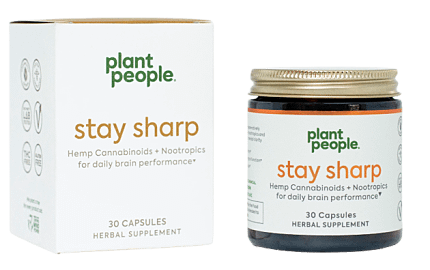 Plant People Stay Sharp Capsules, Hemp cannabinoids for daily brain performance.