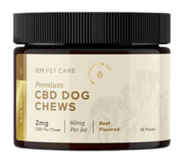 Joy Organics CBD dog treats container