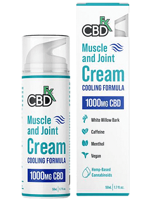 CBDfx Muscle & Joint CBD Cream Cooling Formula, 1000mg CBD, 1.75oz. Container.