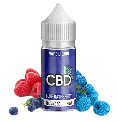 CBDfx Blue Raspberry CBD Vape Juice, 500mg CBD