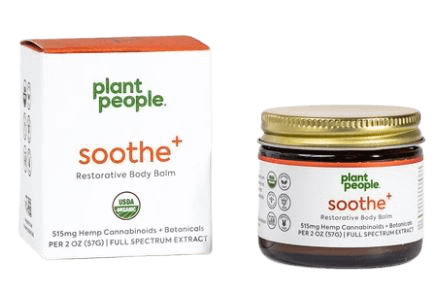 Plant People Soothe+ Restorative Body CBD Balm, Full Spectrum Extract, 515mg Hemp Cannabinoids + Botanicals, 2oz. 