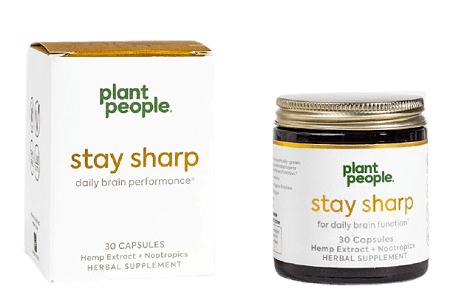 Plant People Stay Sharp CBD Capsules for daily brain fuction 30 capsules per container