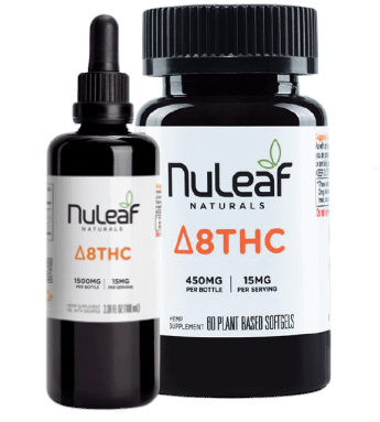 Nuleaf Naturals Full Spectrum Delta 8 THC Oil & Softgels