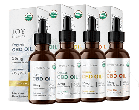 Joy Organics CBD Tincture Broad Spectrum Joy Organics Broad Spectrum Organic CBD Tincture, 30mg CBD Per Serving, Tranquil Mint, Summer Lemon and Orange Bliss, 1-fluid ounce bottles.
